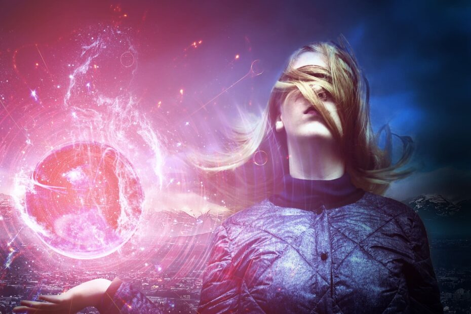 Une femme utilise le pouvoir créateur et magique de son esprit.